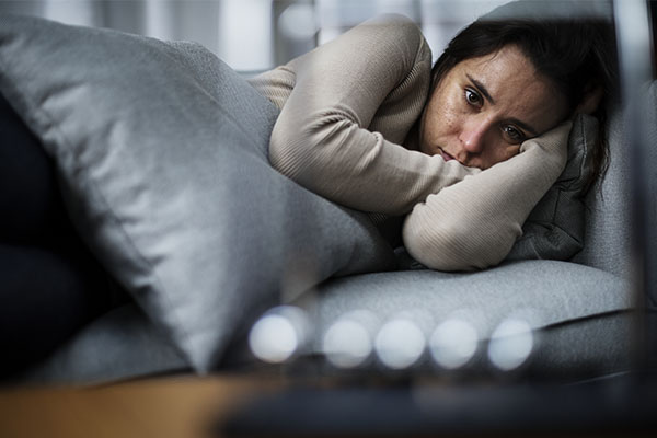 sad woman can't sleep depression & anxiety mfine