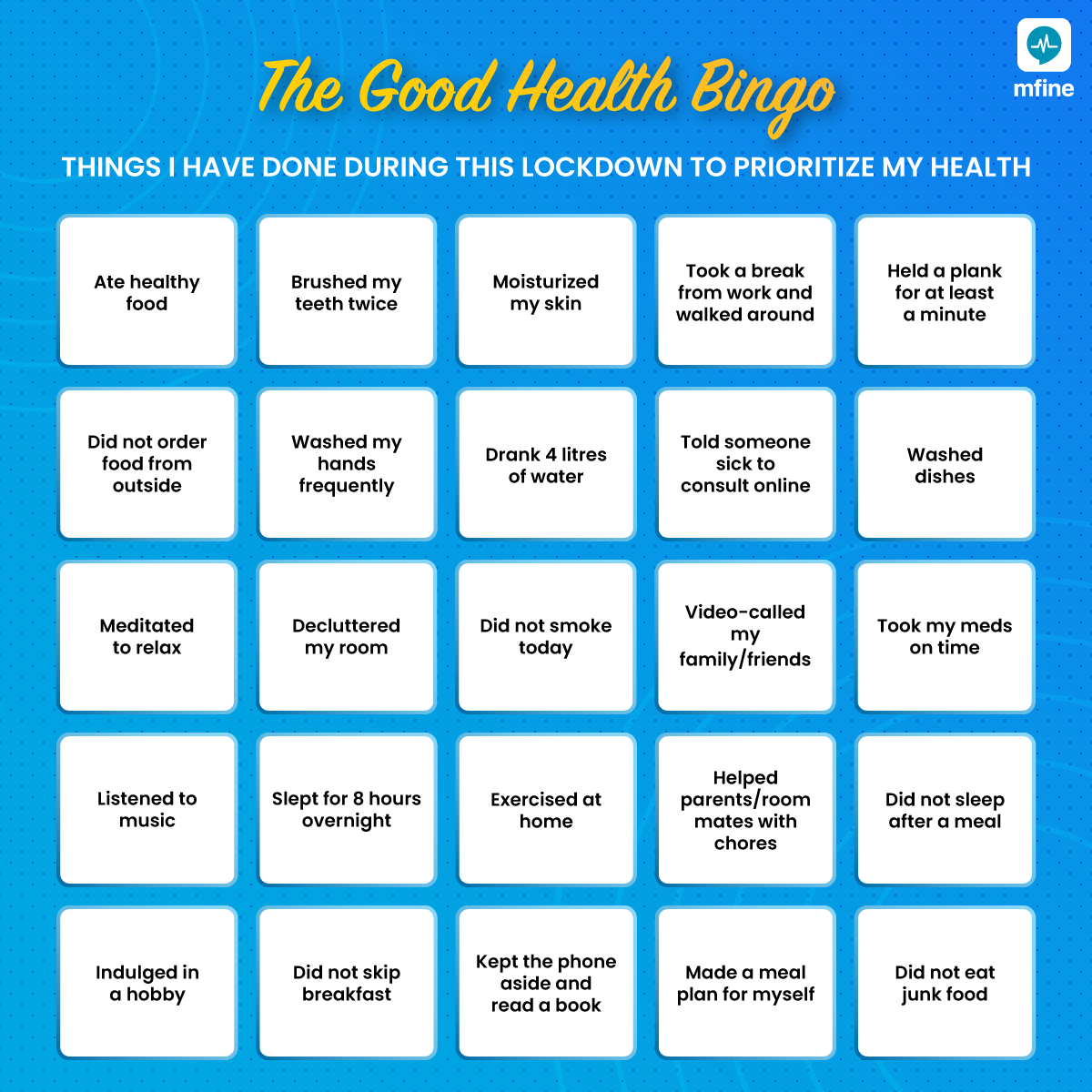 health is wealth good health bingo mfine 